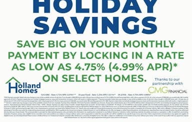 The Gift Of Holiday Savings!
Special Financing Ra